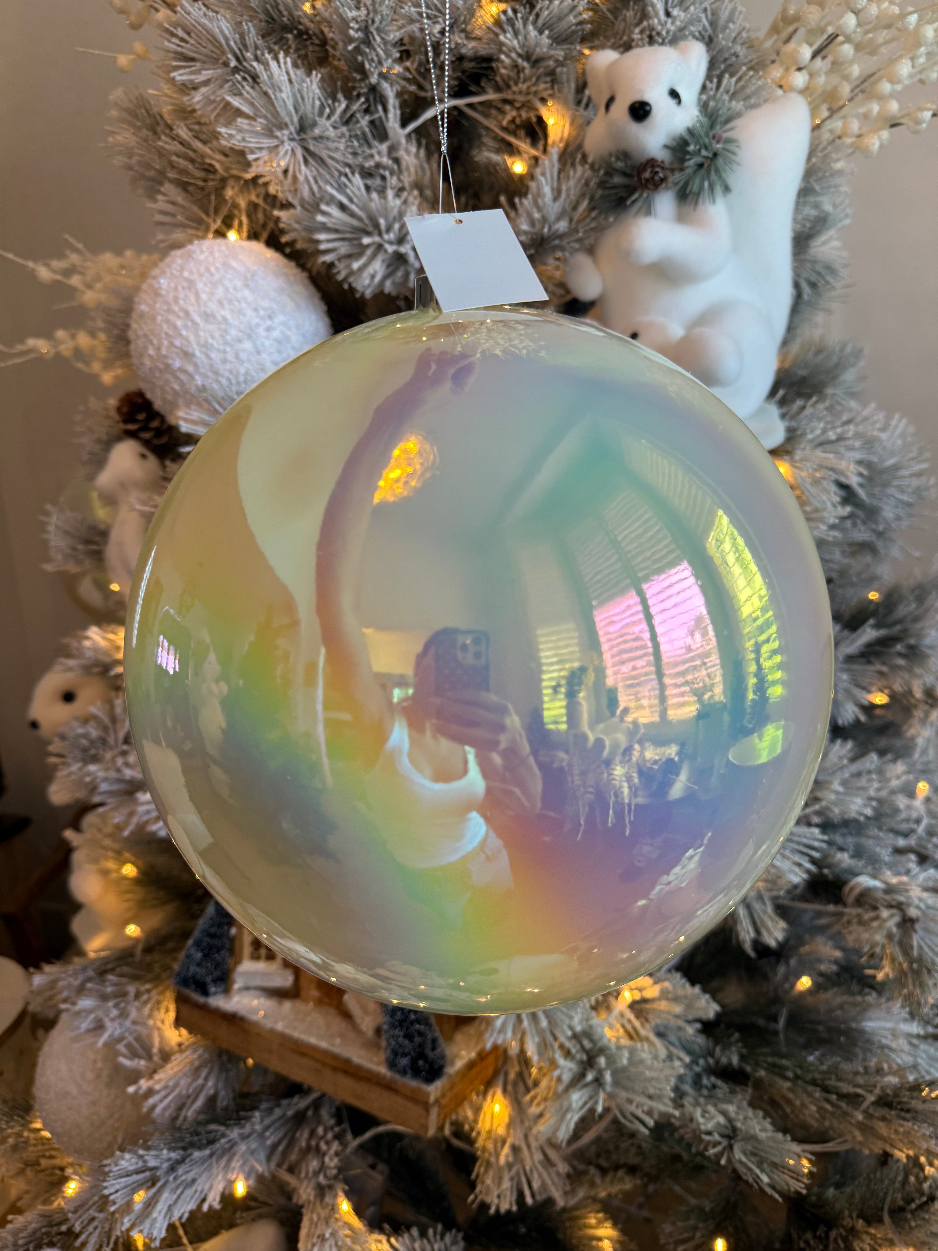 10” Iridescent Ball Ornament