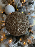 Glitter Ball Ornament - Gold