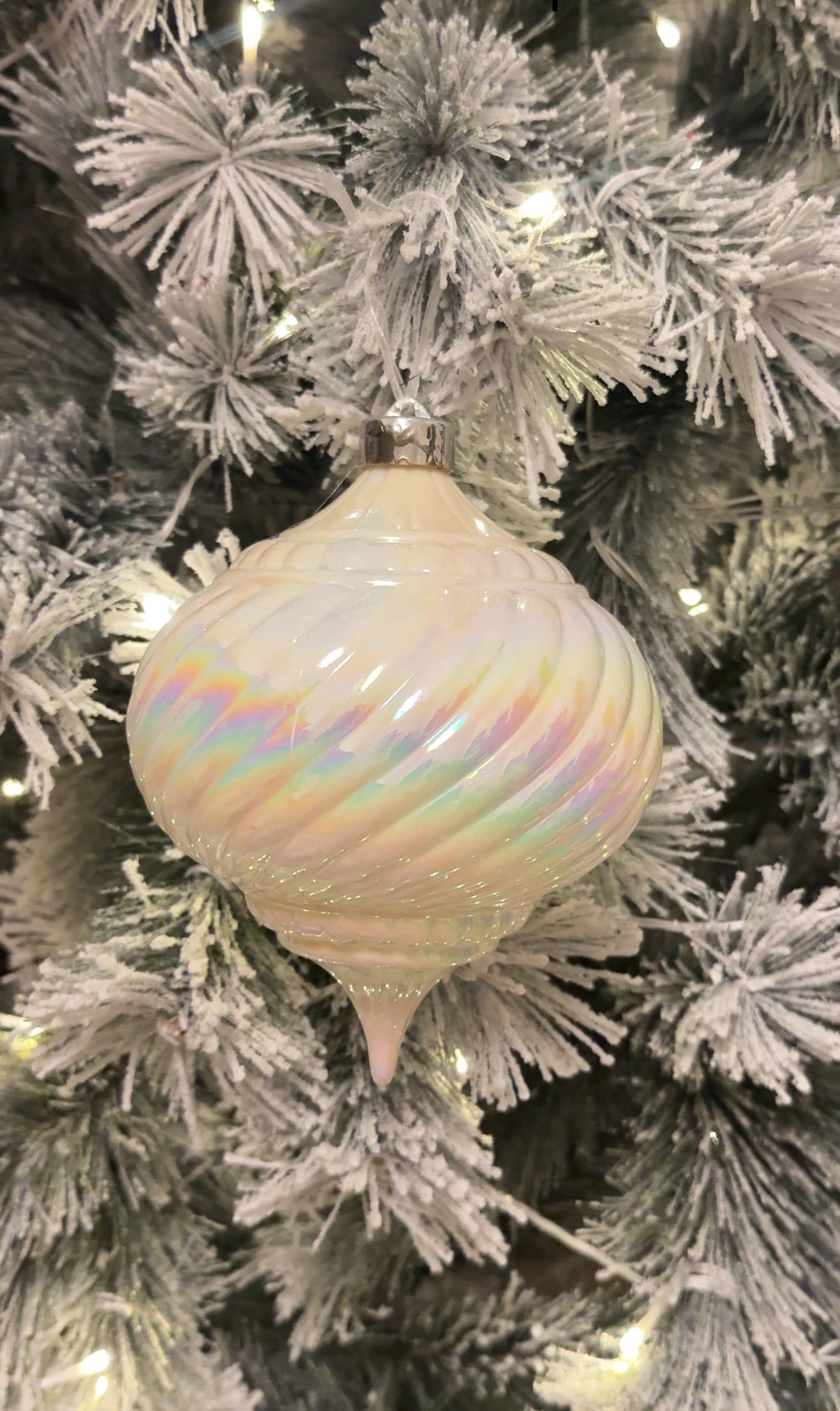Iridescent Onion-Shaped Ornament