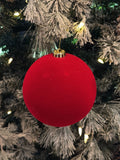 Velvet red ball ornament