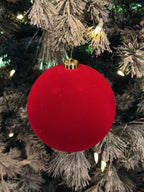 Velvet red ball ornament