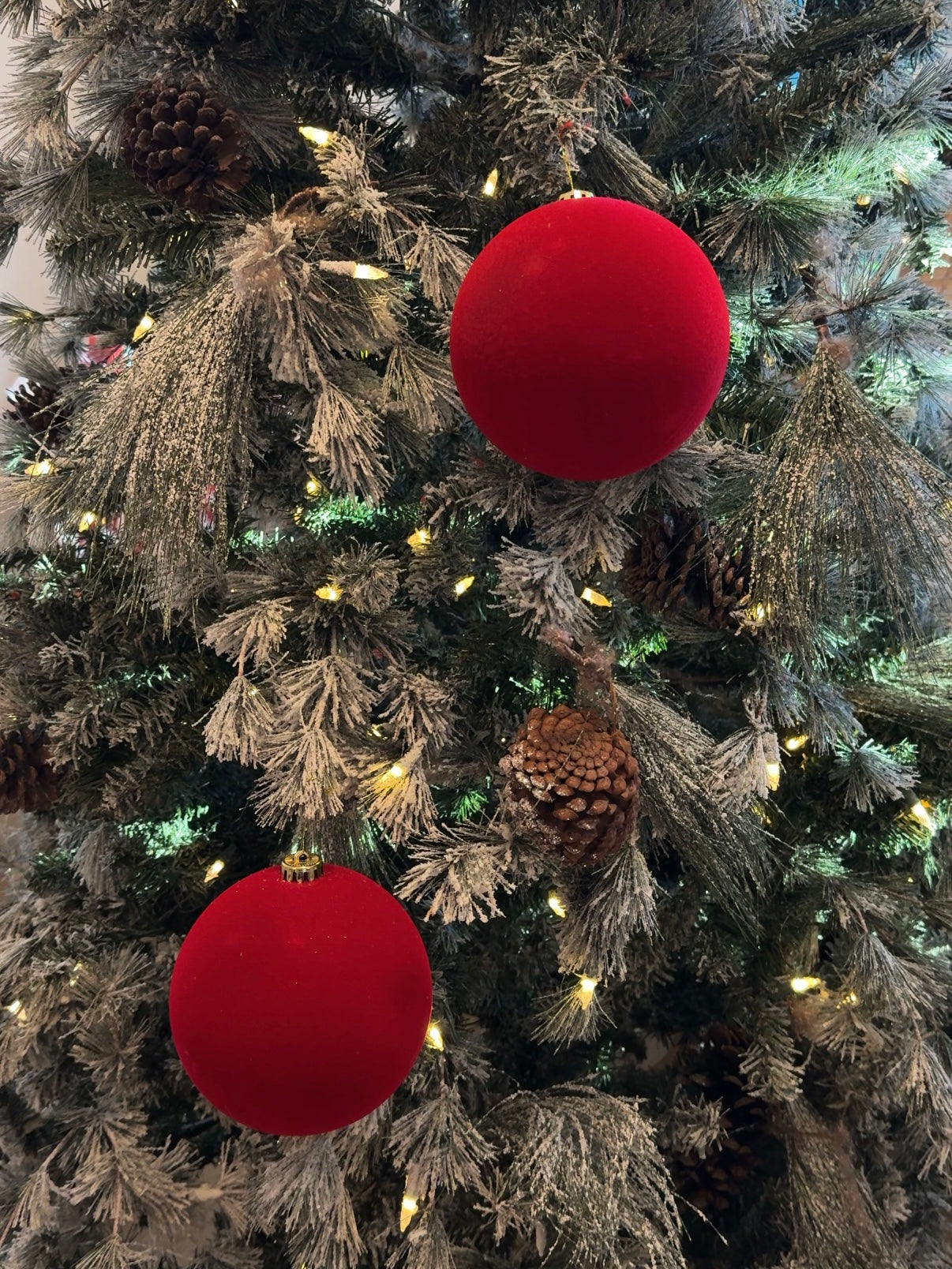 Velvet red ball ornament
