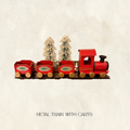 21.5”Metal tram W/Cars