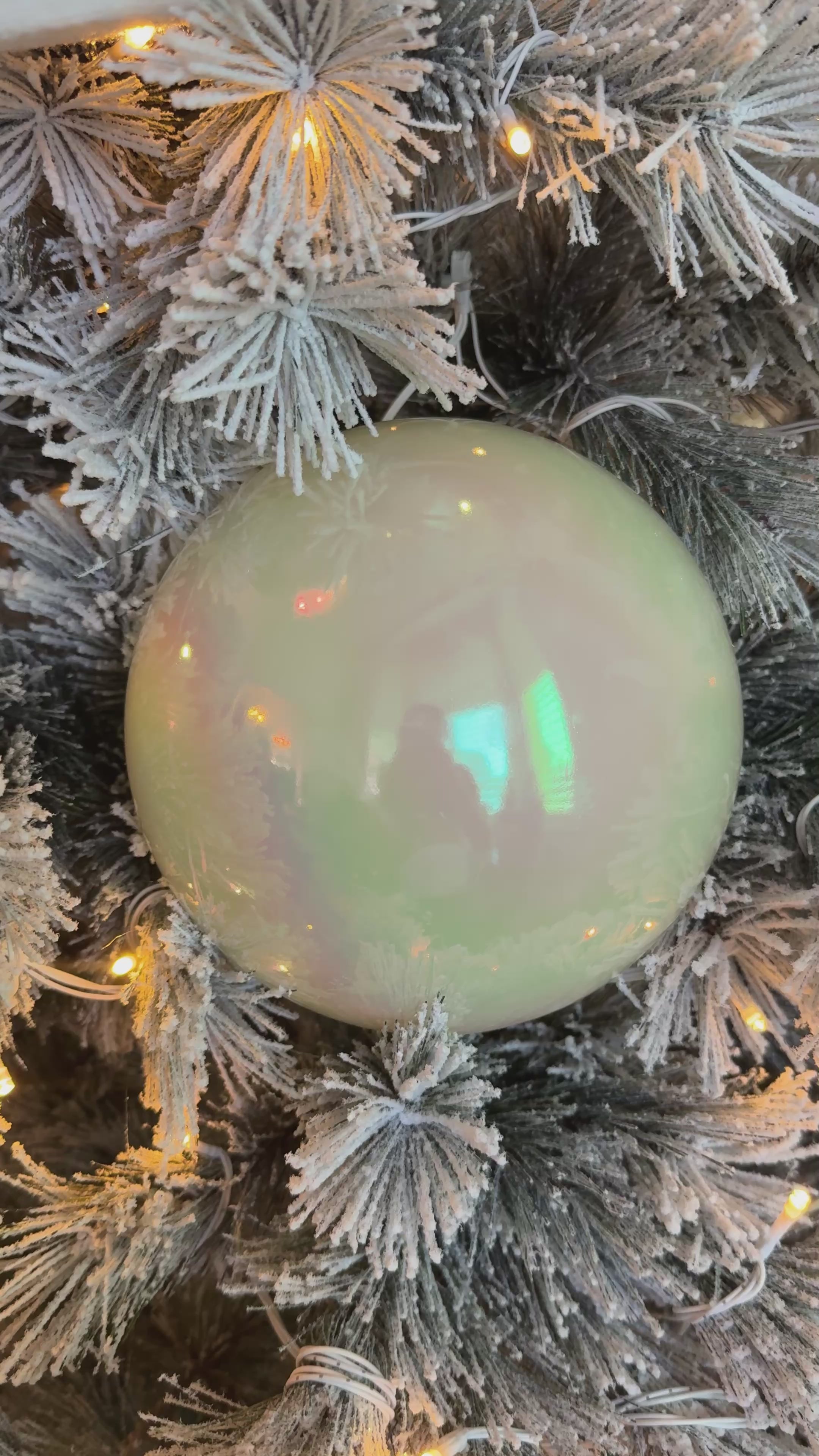 Iridescent Ball Ornament 8”