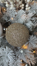 Glitter Ball Ornament - Gold